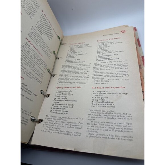 Better Homes and Gardens Binder Cookbook 1953 Cover Broken Loose Pages - Picture 9 of 11